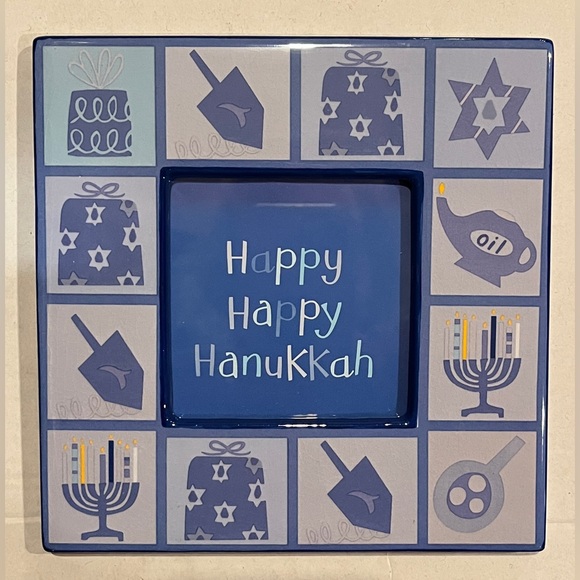 NEW! Set of 2 Happy Hanukkah Picture Frames 3x3 Chanukah - Picture 2 of 4